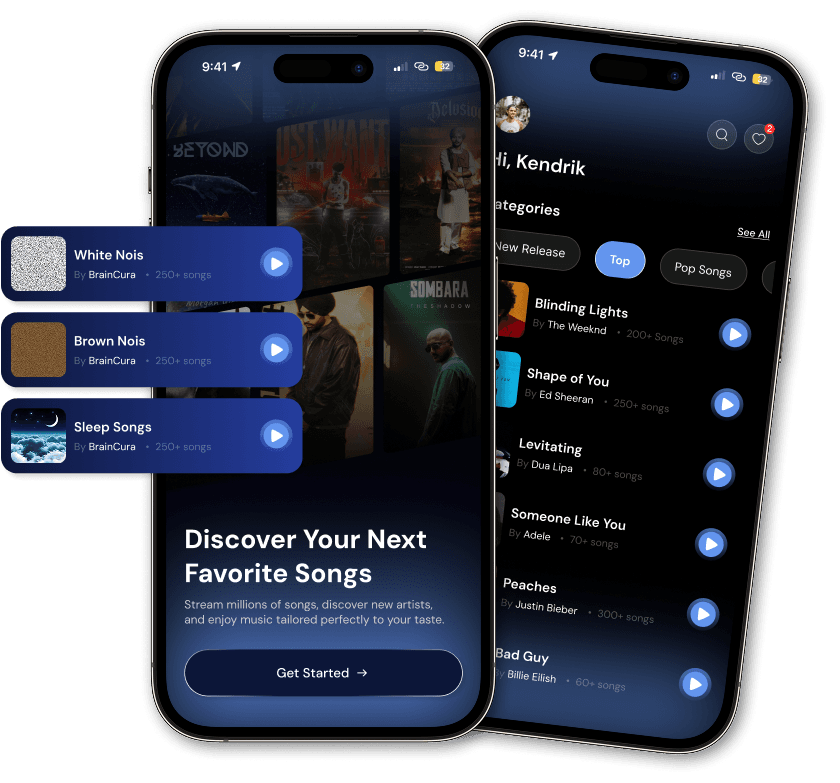 Sleep app interface